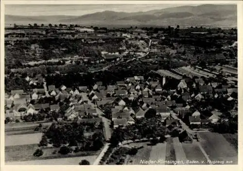 Ak Niederrimsingen Breisach am Oberrhein, Fliegeraufnahme