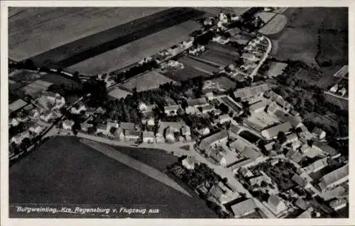 Ak Burgweinting Regensburg an der Donau Oberpfalz, Fliegeraufnahme