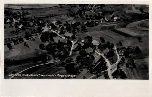 Ak Gersbach Schopfheim im Schwarzwald Baden, Fliegeraufnahme, Gasthaus zum Pflug