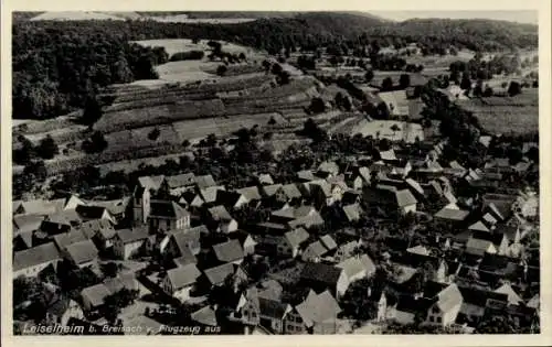 Ak Leiselheim Sasbach am Kaiserstuhl Baden, Fliegeraufnahme