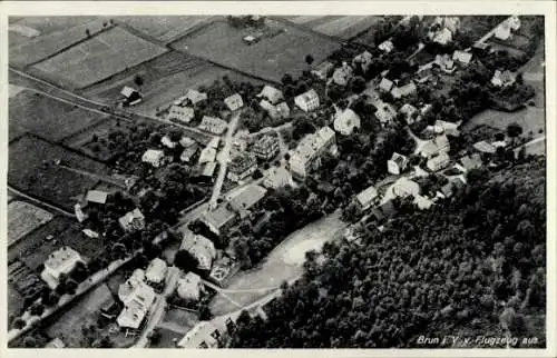 Ak Brunn Auerbach im Vogtland, Fliegeraufnahme