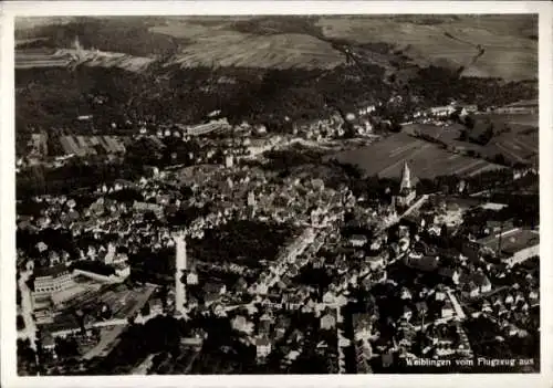 Ak Waiblingen in Württemberg, Fliegeraufnahme