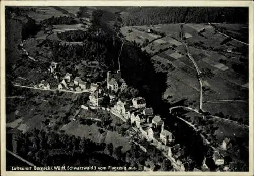 Ak Berneck Altensteig im Schwarzwald, Fliegeraufnahme