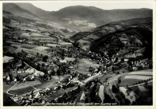 Ak Oberharmersbach im Schwarzwald Baden, Fliegeraufnahme