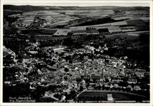 Ak Kusel in der Pfalz, Fliegeraufnahme