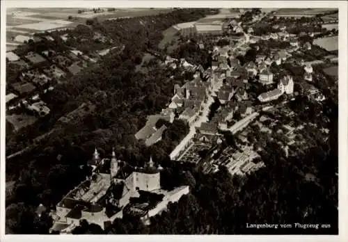Ak Langenburg in Württemberg, Fliegeraufnahme