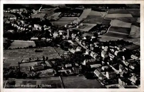 Ak Sobięcin Hermsdorf Wałbrzych Waldenburg Schlesien, Fliegeraufnahme