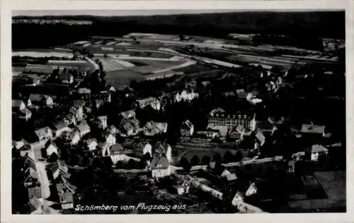 Ak Schömberg bei Balingen Zollernalbkreis, Fliegeraufnahme