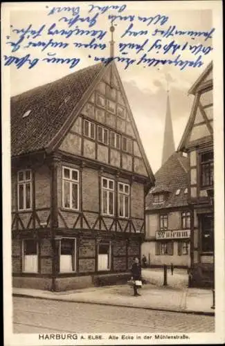 Ak Hamburg Harburg, Ale Ecke in der  Mühlenstraße, Museum