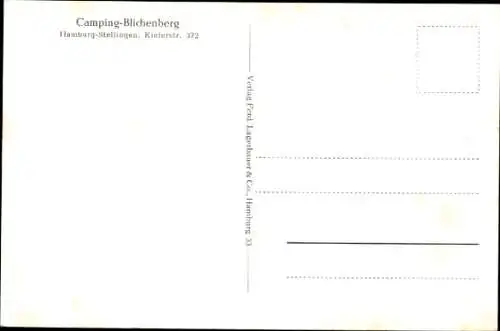 Ak Hamburg Eimsbüttel Stellingen, Geschäftshaus Camping Blichenberg, Kielerstraße 372