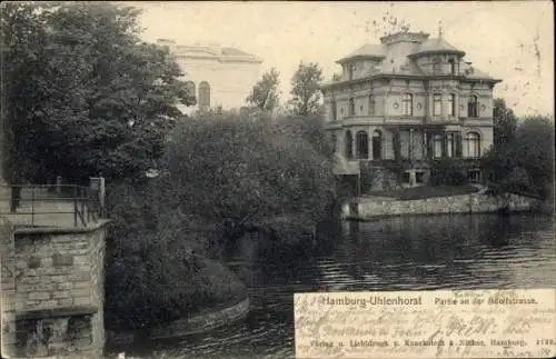 Ak Hamburg Nord Uhlenhorst, an der Adolfstraße, Villa