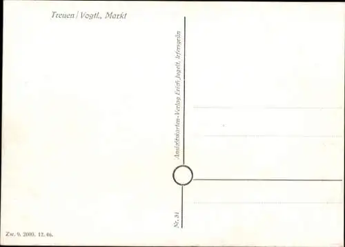 Ak Treuen im Vogtland, Markt