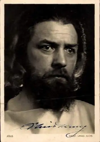 Ak Passionsspiele Oberammergau 1934, Schauspieler Alois Lang, Jesus-Darsteller