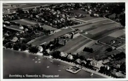 Ak Herrsching am Ammersee, Fliegeraufnahme