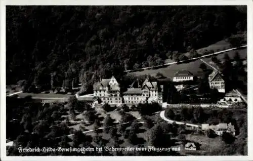 Ak Badenweiler im Schwarzwald, Fliegeraufnahme, Friedrich Hilda Genesungsheim