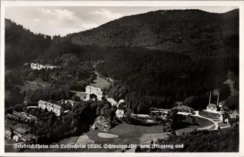 Ak Friedrichsheim Malsburg Marzell im Schwarzwald, Fliegeraufnahme, Luisenheim