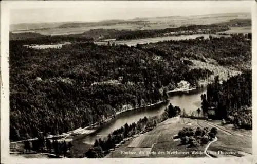 Ak Ebni Kaisersbach in Baden Württemberg, Ebnisee, Fliegeraufnahme