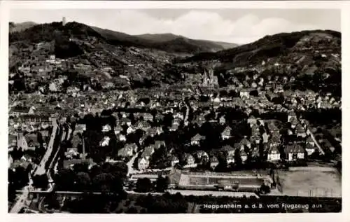 Ak Heppenheim an der Bergstraße, Fliegeraufnahme