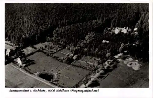 Ak Benneckenstein Oberharz, Hotel Waldhaus, Fliegeraufnahme