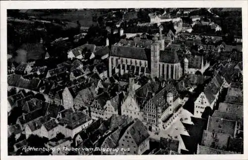 Ak Rothenburg ob der Tauber Mittelfranken, Fliegeraufnahme