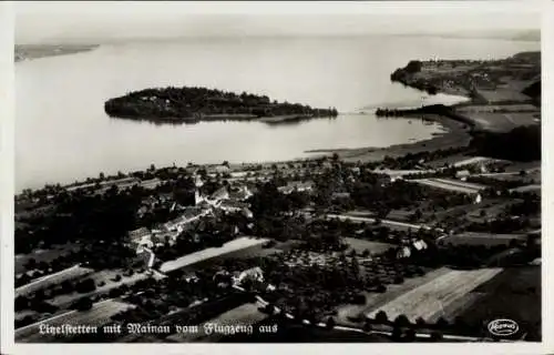 Ak Litzelstetten Konstanz am Bodensee, Fliegeraufnahme, Insel Mainau