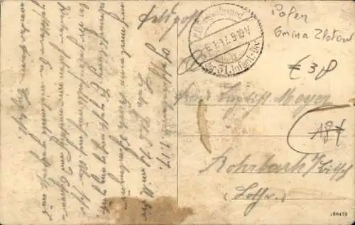 Ak Kobylnik Westpreußen, Offizierkasino, Deutsche Soldaten in Uniform, Pferd