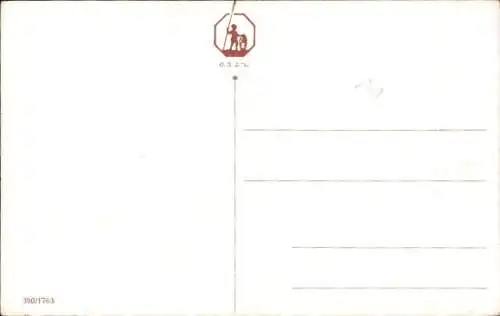 Ak Vier Hundewelpen, Hundeportrait, Weidenkorb, Spielball
