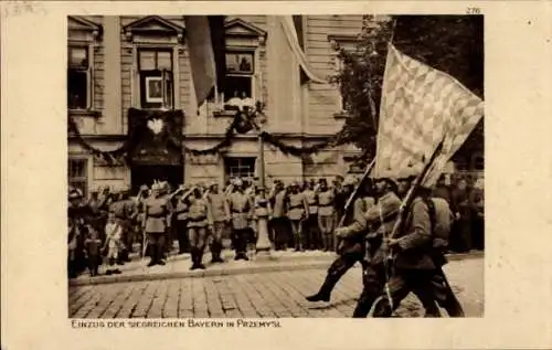 Ak Przemyśl Polen, Einzug der siegreichen Deutschen, I WK