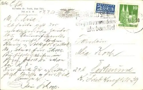 Ak Bad Tölz in Oberbayern, Kurheim Dr. Fruth