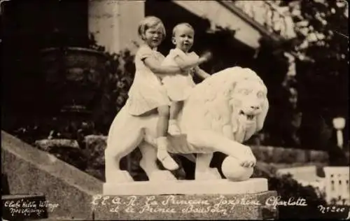 Ak Prinzessin Joséphine Charlotte und Prinz Baudouin