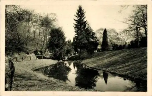 Ak Ratingen Nordrhein Westfalen, Schloss Landsberg bei Kettwig, Waldtal