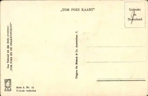 Künstler Ak Toonder, M., Märchen, Katze, Drache, Höhle