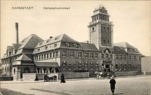 Ak Darmstadt in Hessen, Hallenschwimmbad