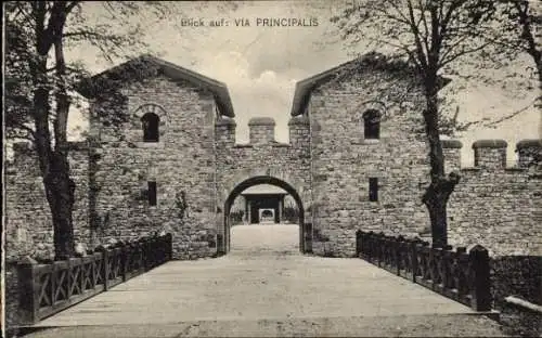 Ak Bad Homburg vor der Höhe Hessen, Römerkastell Kastell Saalburg, Via Principalis