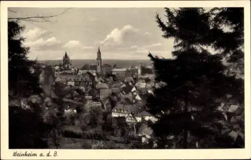 Ak Weinheim an der Bergstraße Baden, Teilansicht