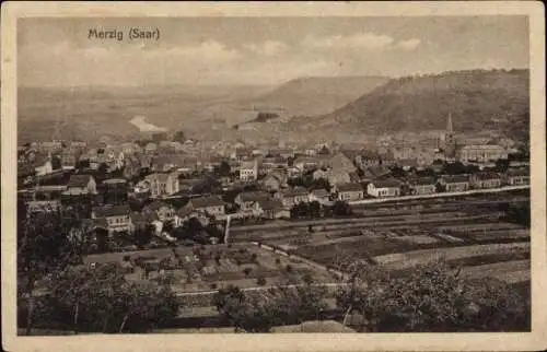 Ak Merzig an der Saar, Panorama