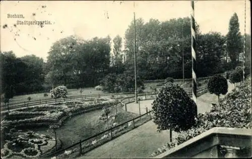 Ak Bochum im Ruhrgebiet, Stadtparkpartie