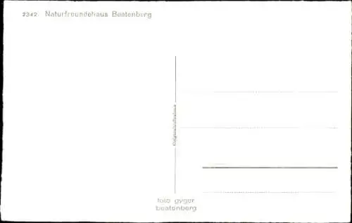 Ak Beatenberg Kanton Bern, Naturfreundehaus