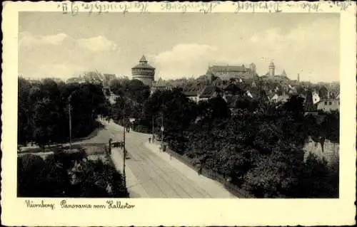 Ak Nürnberg in Mittelfranken, Blick vom Hallertor, Teilansicht