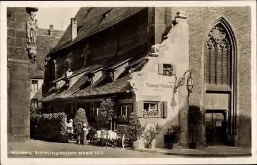 Ak Nürnberg in Mittelfranken, Bratwurstglöcklein erbaut 1313