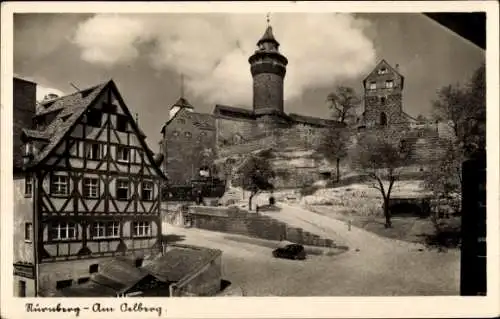 Ak Nürnberg in Mittelfranken, am Oelberg, Ölberg, Fachwerkhaus