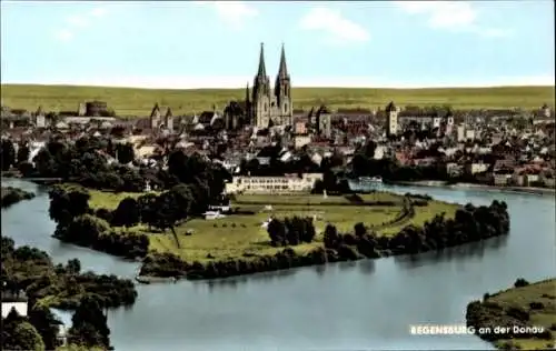 Ak Regensburg an der Donau Oberpfalz, Gesamtansicht