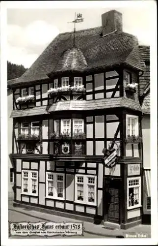 Ak Adenau i.d. Hocheifel, Historisches Haus, Markt 4, Blaue Ecke