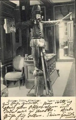 Ak Meldorf in Holstein, Museum Dithmarscher Altertümer, Roland von Meldorf