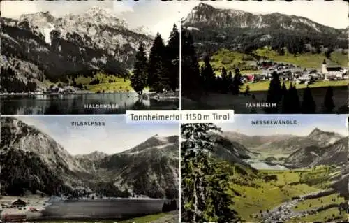 Ak Tannheim in Tirol, Totale, Haldensee, Vilsalpsee