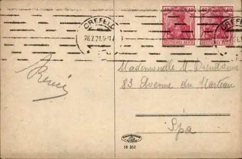 Ak Krefeld am Niederrhein, Märchenbrunnen