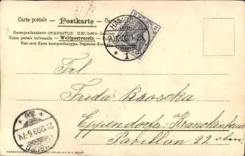Künstler Ak Wencke, S., Worpswede in Niedersachsen, Torfschiffe, Landschaftsansicht, NKG