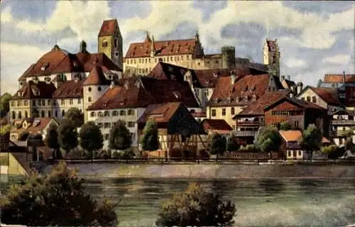 Ak Füssen im Ostallgäu, Ortsansicht