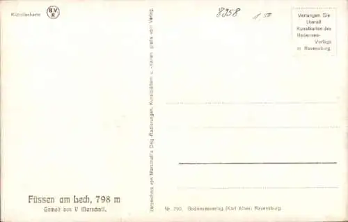 Ak Füssen im Ostallgäu, Ortsansicht