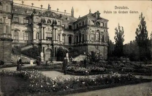 Ak Dresden Altstadt, Palais am Großen Garten